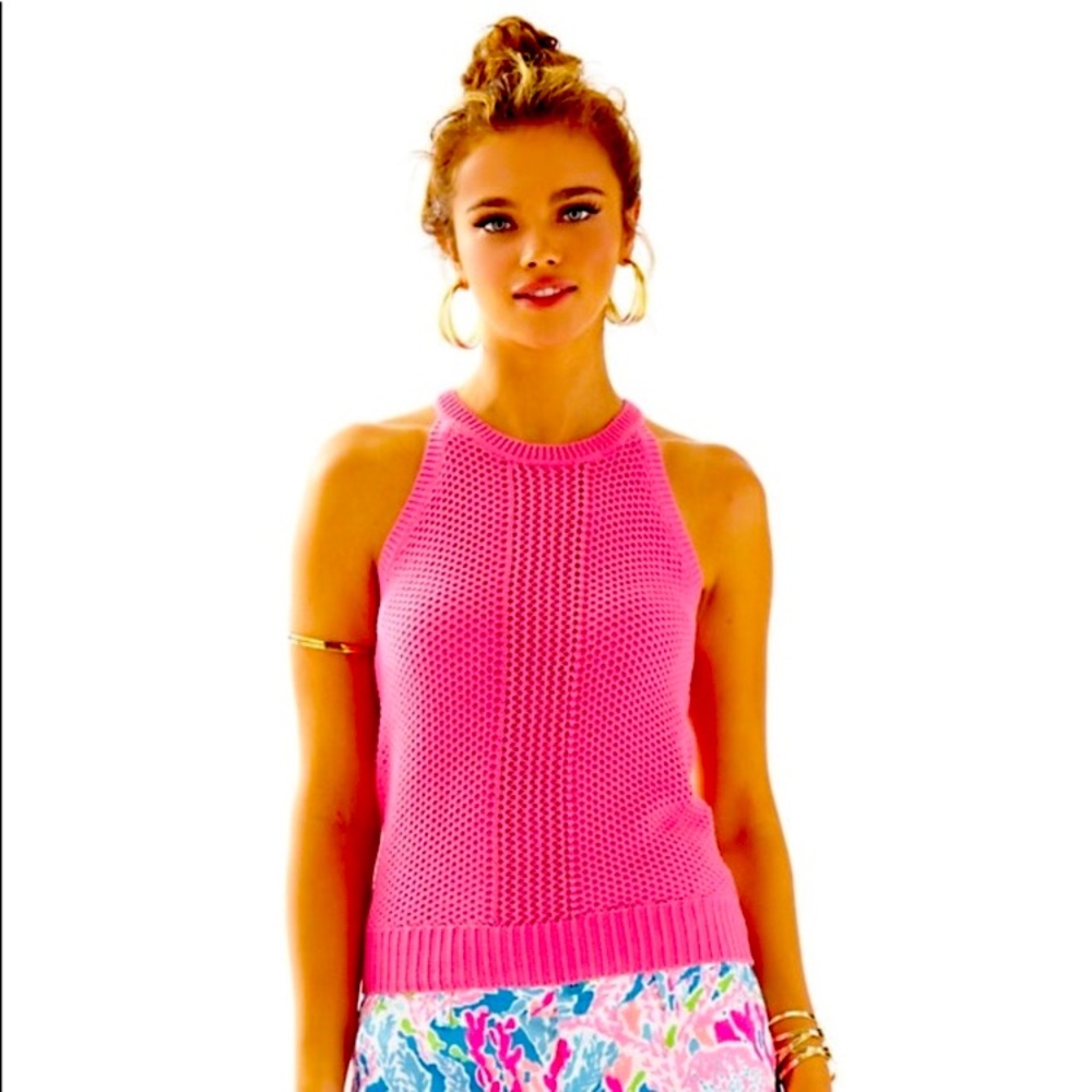 NWT Lilly Pulitzer Gemma Sweater Hotty Pink M